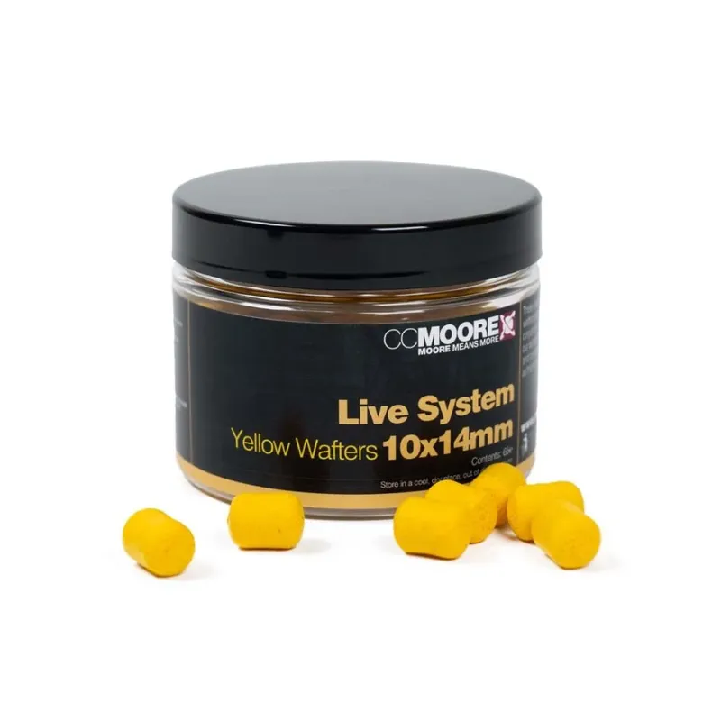CC Moore Live System Yellow Dumbell Wafters 10 x14 mm Značkový